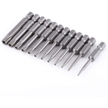 12 sztuk 1/4 Cal zestaw wkrętaków bitów Torx [13050000337]